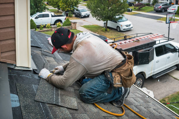 Professional Emergency Roof Repair technician working in Wallington, NJ